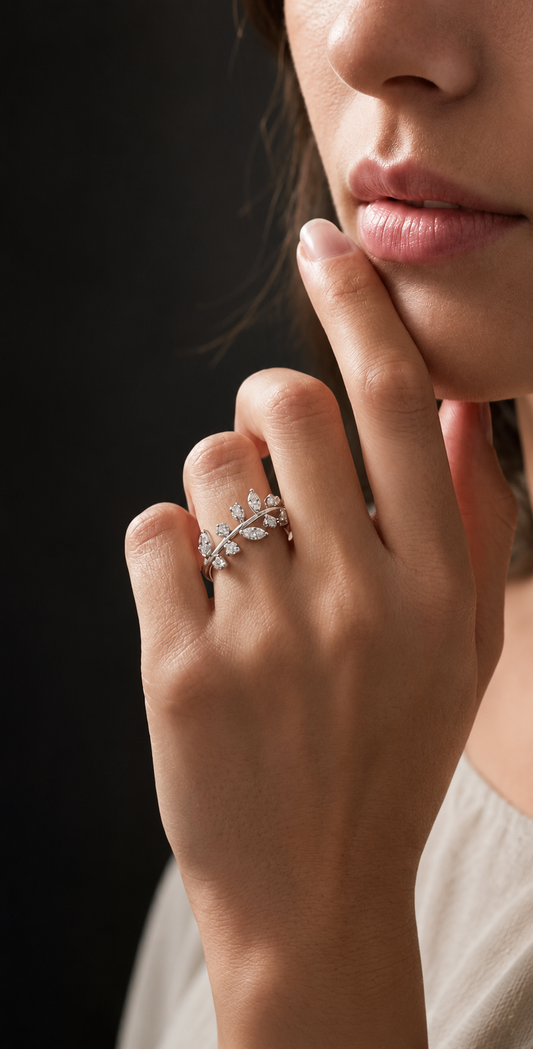 Enchanted Vine Diamond 925 Silver Ring
