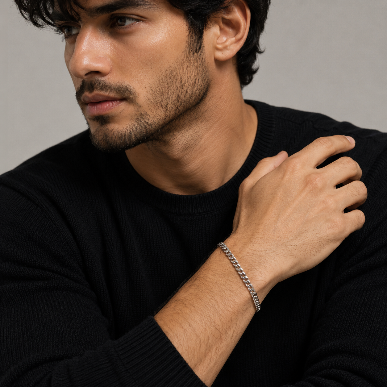 Silver Curv Bracelet