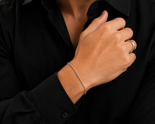 Silver Rope Bracelet