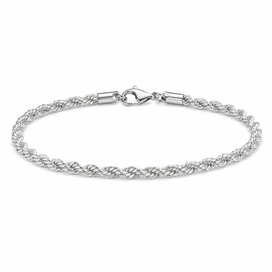 Silver rope bracelet 2