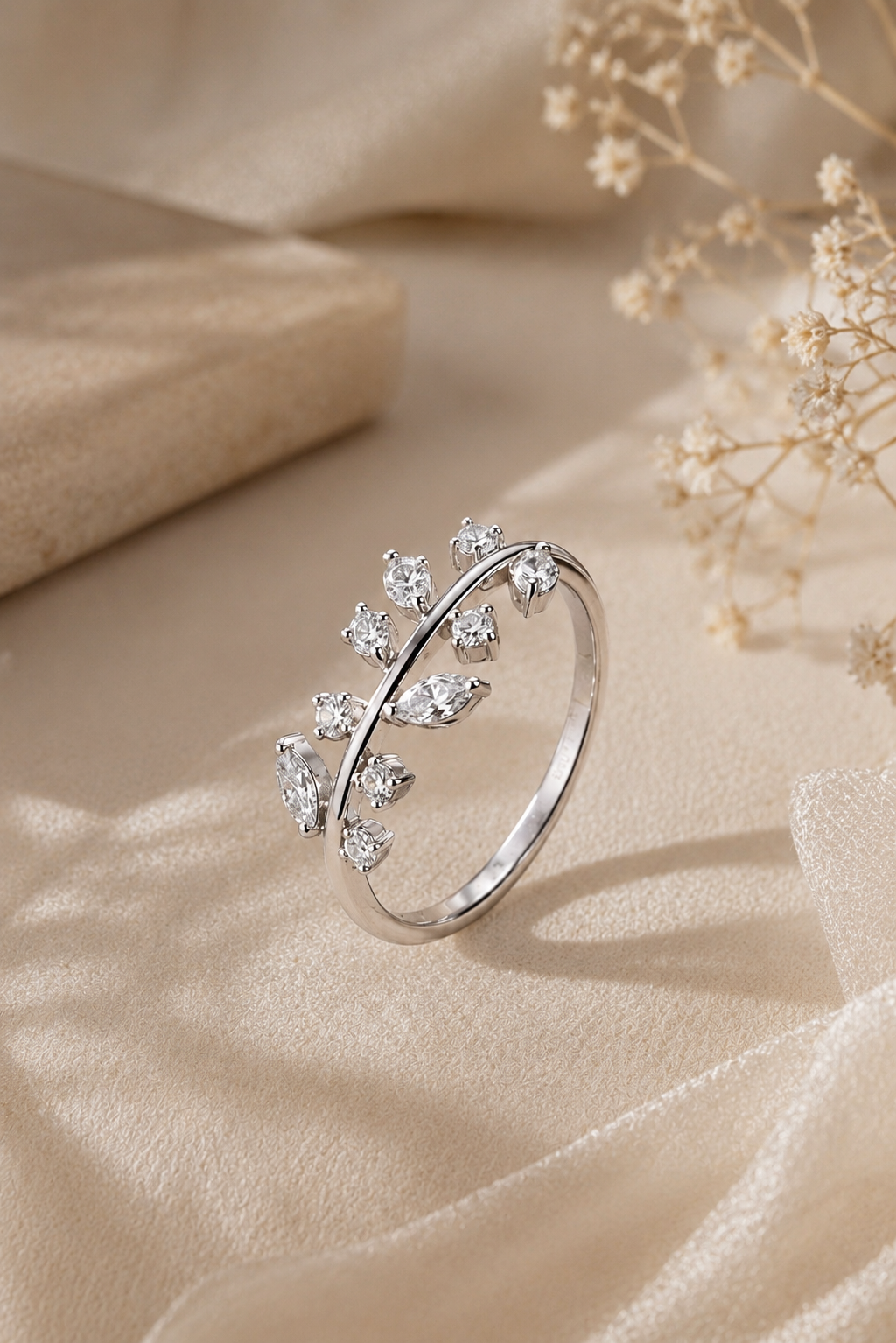 Enchanted Vine Diamond 925 Silver Ring