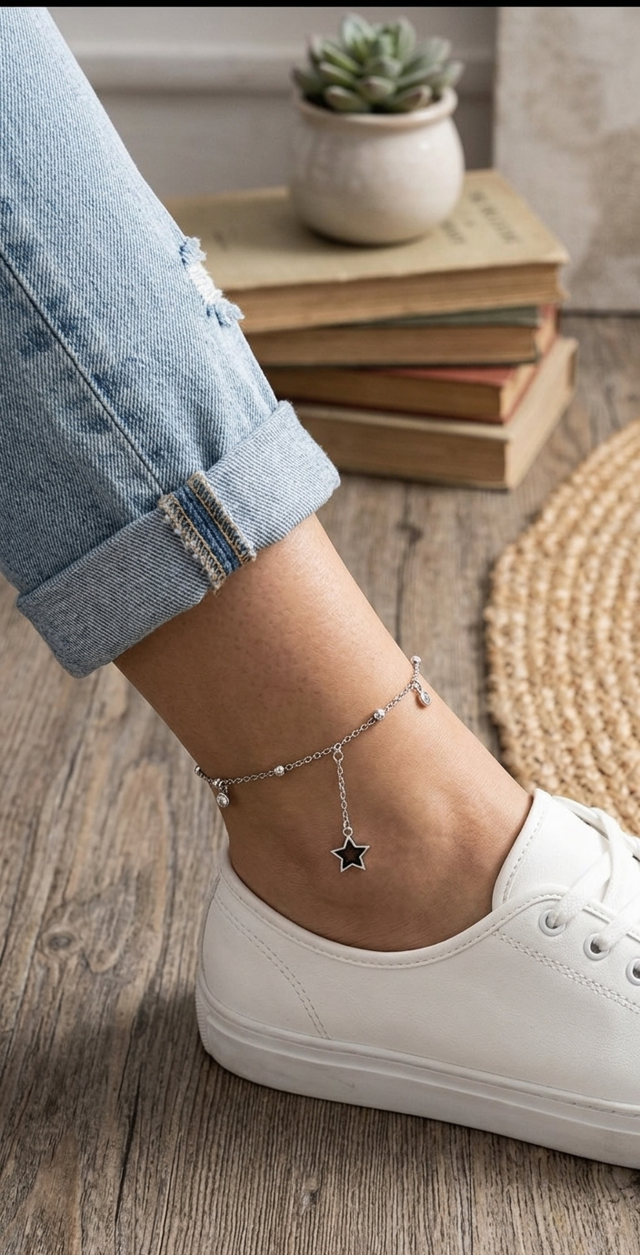 Starlume Charm 925 Silver Anklet