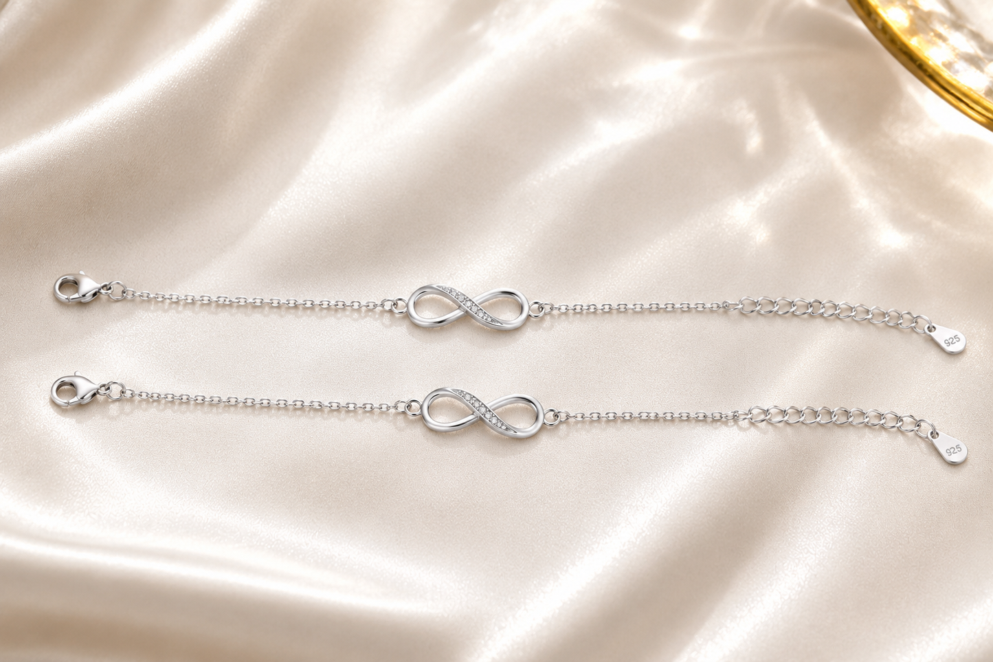 Infinity Elegance 925 Silver Anklet