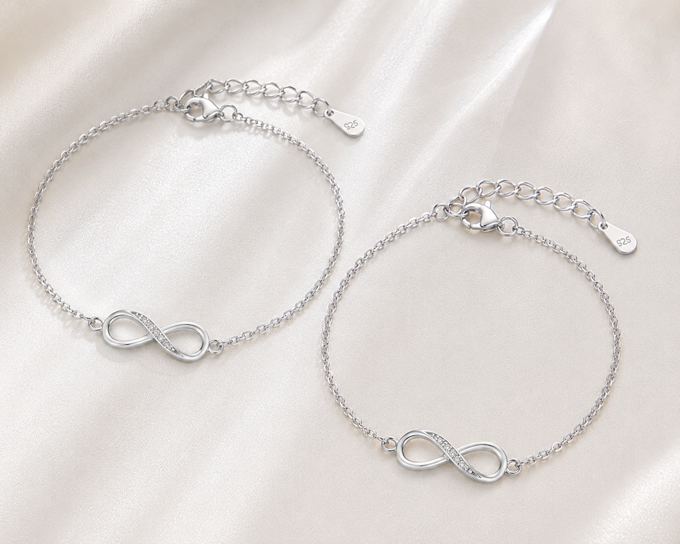 Infinity Elegance 925 Silver Anklet
